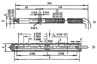 Prandtl tube (a) and pressure averager tube (b).