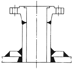 Welds neck nozzle.