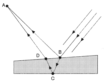 Wedge-shaped transparent plate.