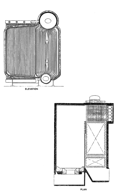A typical industrial boiler (Babcock D-5 type).