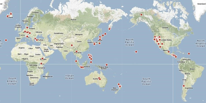 The GPP arrangement pattern in the world